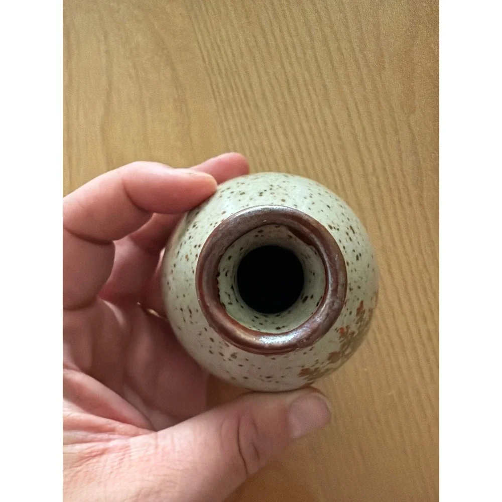 VTG Bud Vase Home Decor Small Speckled Floral Ceramic Cottagecore Dainty